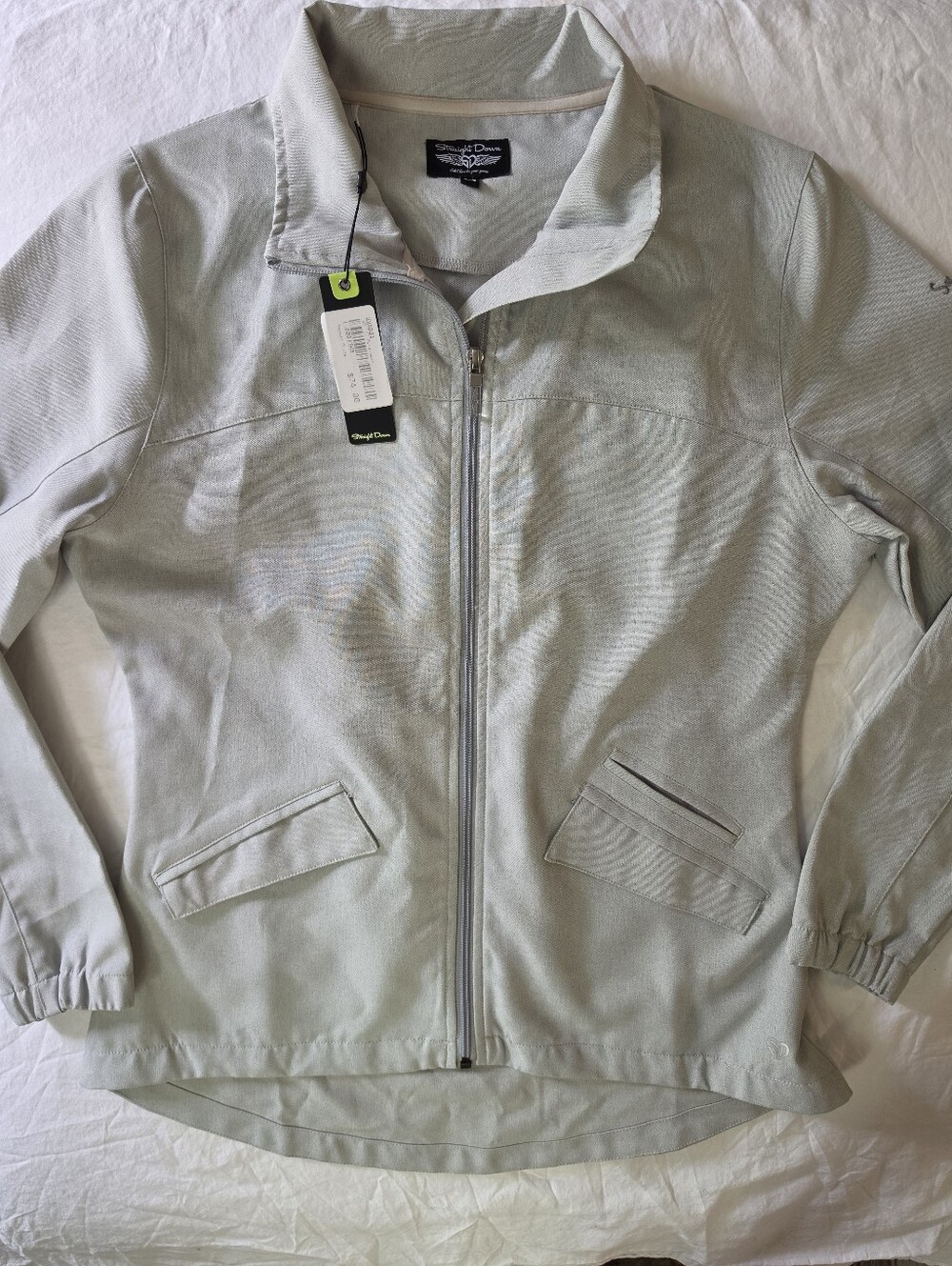 NWT Straight Down Golf Jacket Light Sage Gray Full Zip Breathable Medium M